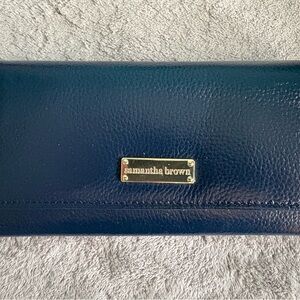 Samantha Brown Blue Leather Wallet
